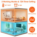 1500W Electric Space Heater Ceramic Heater Fan with 3 Modes Remote Control Digital Display