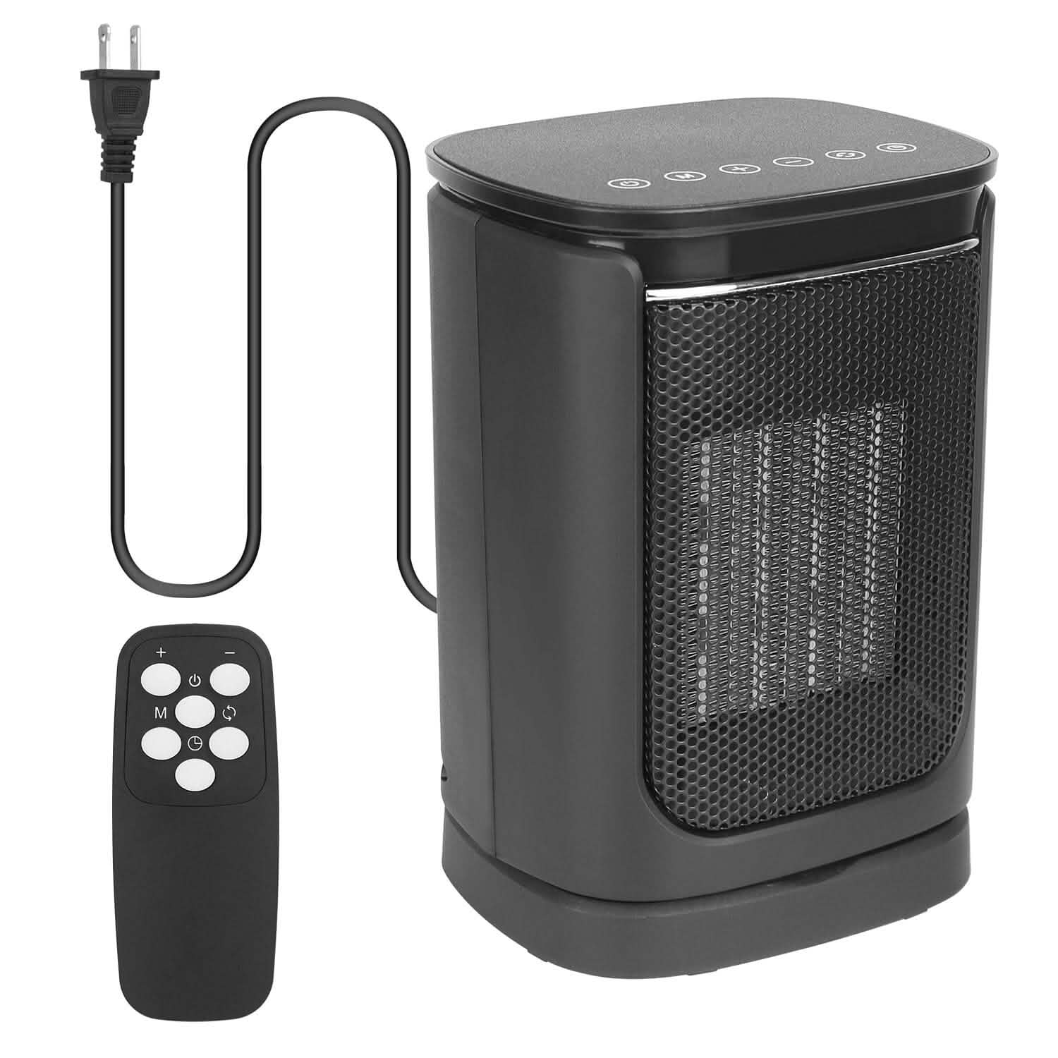 1500W Electric Space Heater Ceramic Heater Fan with 3 Modes Remote Control Digital Display