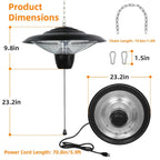 1500W Outdoor Hanging Patio Ultra-Quiet Electric Heating Lamp