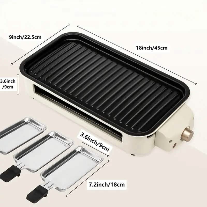 1500W Smokeless Electric Indoor Grill with Removable Non-Stick Plate