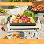 1500W Smokeless Electric Indoor Grill with Removable Non-Stick Plate