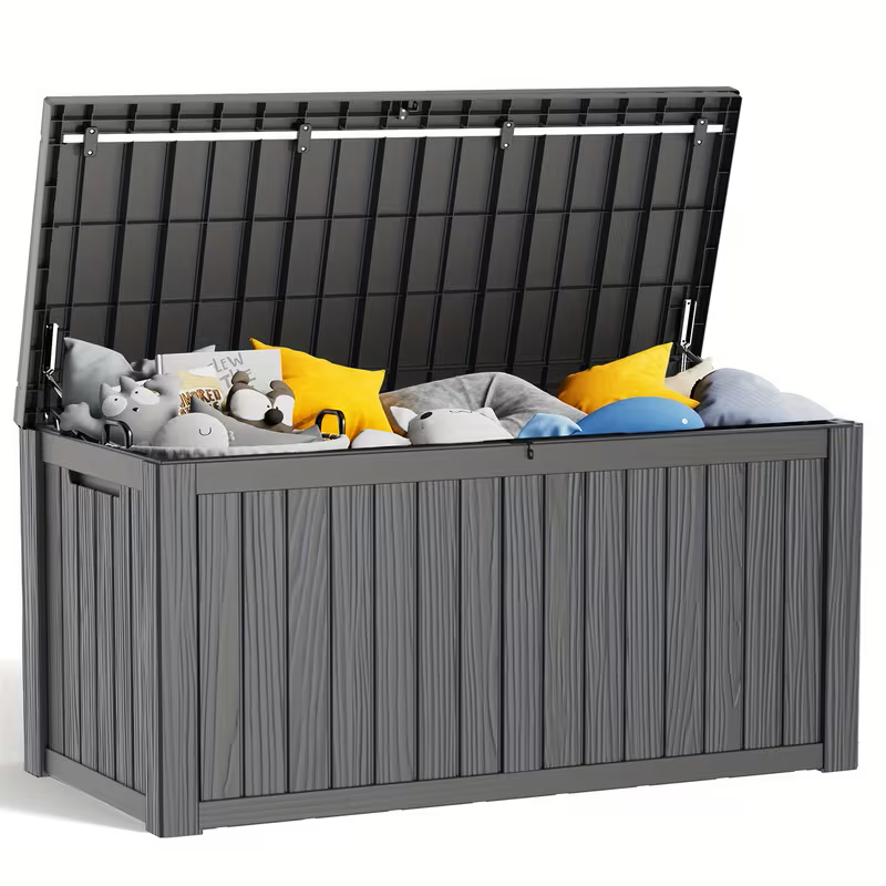 75 Gallon Heavy-Duty Outdoor Deck Box - Waterproof, Lockable