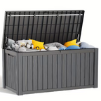 75 Gallon Heavy-Duty Outdoor Deck Box - Waterproof, Lockable