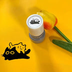 Cat Pattern Stamp, Round Self-inking Stamp
