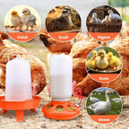 1.5L Chicken Feeder Adjustable Height Waterer Set