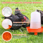 1.5L Chicken Feeder Adjustable Height Waterer Set
