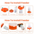 1.5L Chicken Feeder Adjustable Height Waterer Set