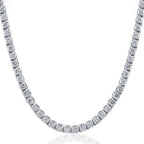 16" 20Ct Diamond Tennis Necklace 14k White Gold Lab Grown