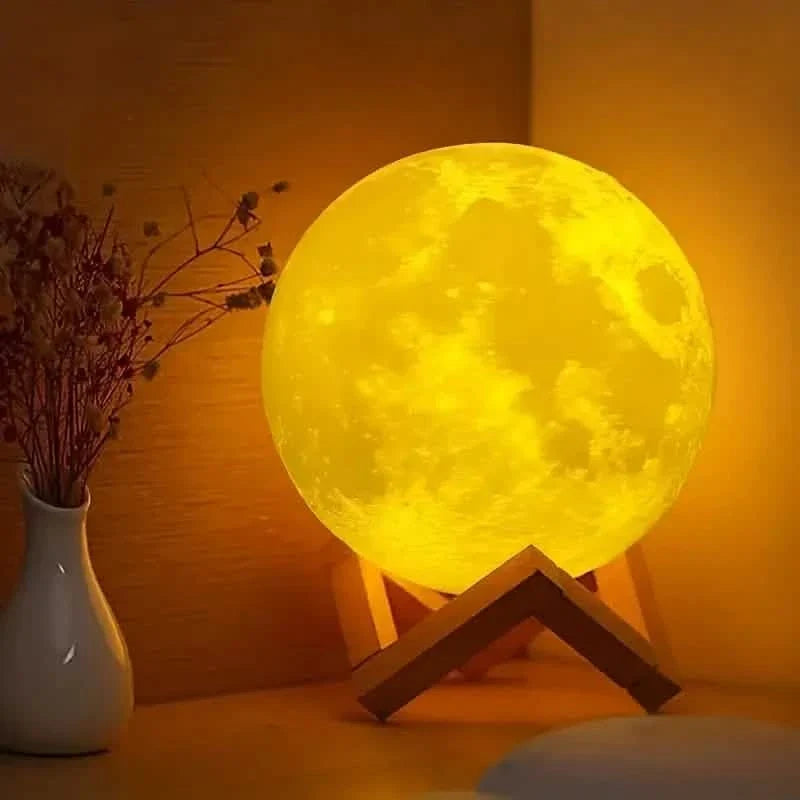 16 Colors Lunar Table Lamp with Remote Control, Creative Small Night Lamp