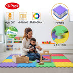 16-Pieces: Kids Puzzle Exercise Play Mat