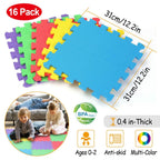 16-Pieces: Kids Puzzle Exercise Play Mat