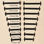 16-Pieces Set: Silicone Elastic Shoe Laces - Free-Tie for Skate, Casual and Sneakers Shoes