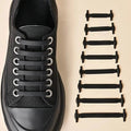 16-Pieces Set: Silicone Elastic Shoe Laces - Free-Tie for Skate, Casual and Sneakers Shoes