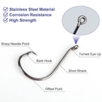 160-Piece: Offset Fishing Hooks Kit