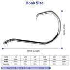 160-Piece: Offset Fishing Hooks Kit