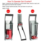 16oz Can Crusher Heavy Duty Metal with Bottle Opener Wall Mounted
