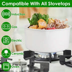 17-Pieces: Nonstick Cookware Set Induction Kitchen Pots and Pans