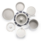 17-Pieces: Nonstick Cookware Set Induction Kitchen Pots and Pans