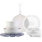 17-Pieces: Nonstick Cookware Set Induction Kitchen Pots and Pans