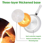 17-Pieces: Nonstick Cookware Set Induction Kitchen Pots and Pans
