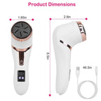 17-Pieces Set: Electric Foot Callus Remover with Vacuum Foot Grinder Rechargeable