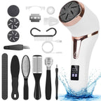 17-Pieces Set: Electric Foot Callus Remover with Vacuum Foot Grinder Rechargeable