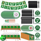 171-Pieces: Baseball Birthday Party Disposable Dinnerware Set