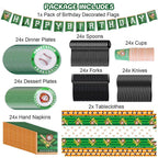 171-Pieces: Baseball Birthday Party Disposable Dinnerware Set