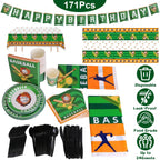 171-Pieces: Baseball Birthday Party Disposable Dinnerware Set
