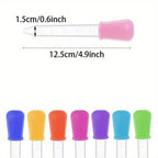 10-Pack Colorful Silicone Eye Droppers – Crafts, Gummy Making, Candy Molds