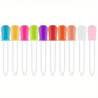 10-Pack Colorful Silicone Eye Droppers – Crafts, Gummy Making, Candy Molds