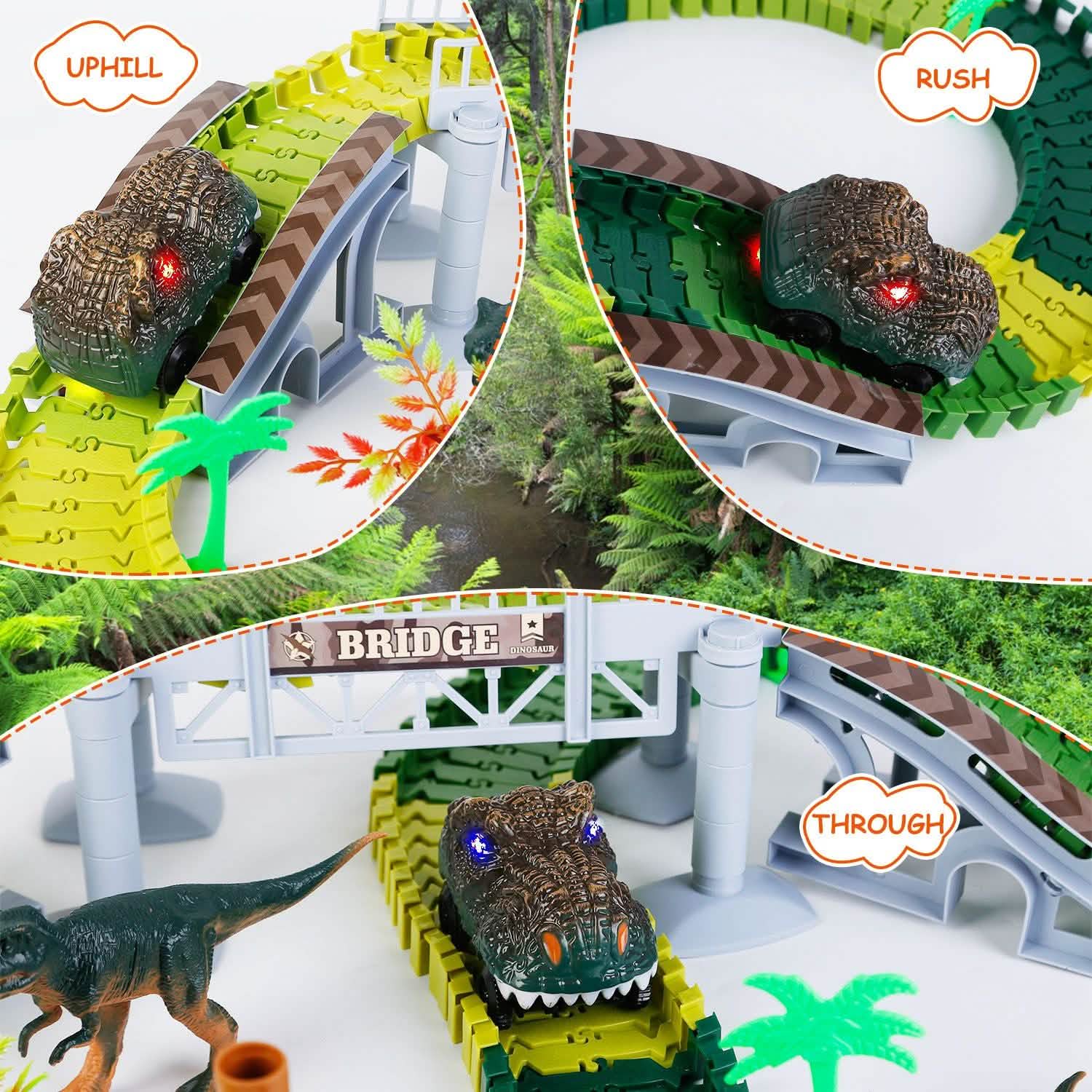 175-Piece: Dinosaur Race Track Set
