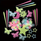 175-Pieces: Reusable Glow-in-the-Dark Star Wall Stickers with Shimmery Finish