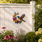 Hummingbird Bloom Metal Wall Art