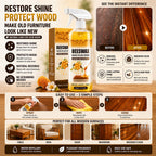 Beeswax Wood Polish Spray Restore Shine Protect Furniture