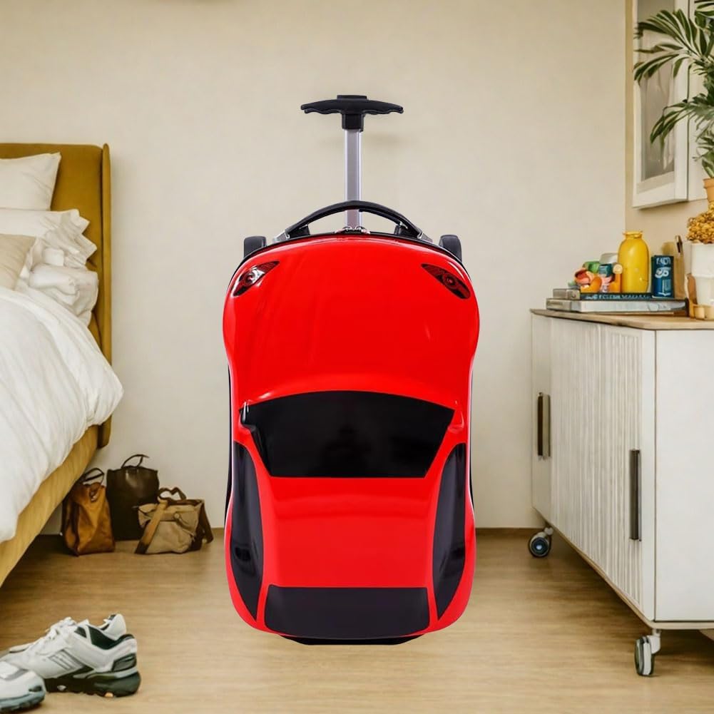 Kids' Car Rolling Suitcase with Extendable Handle