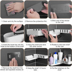 180° Rotatable Bathroom Corner Caddy Shelf