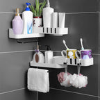 180° Rotatable Bathroom Corner Caddy Shelf