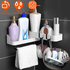 180° Rotatable Bathroom Corner Caddy Shelf