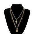 18K Gold Key Lock Necklace