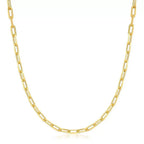 18K Gold Paperclip Link Chain Necklace