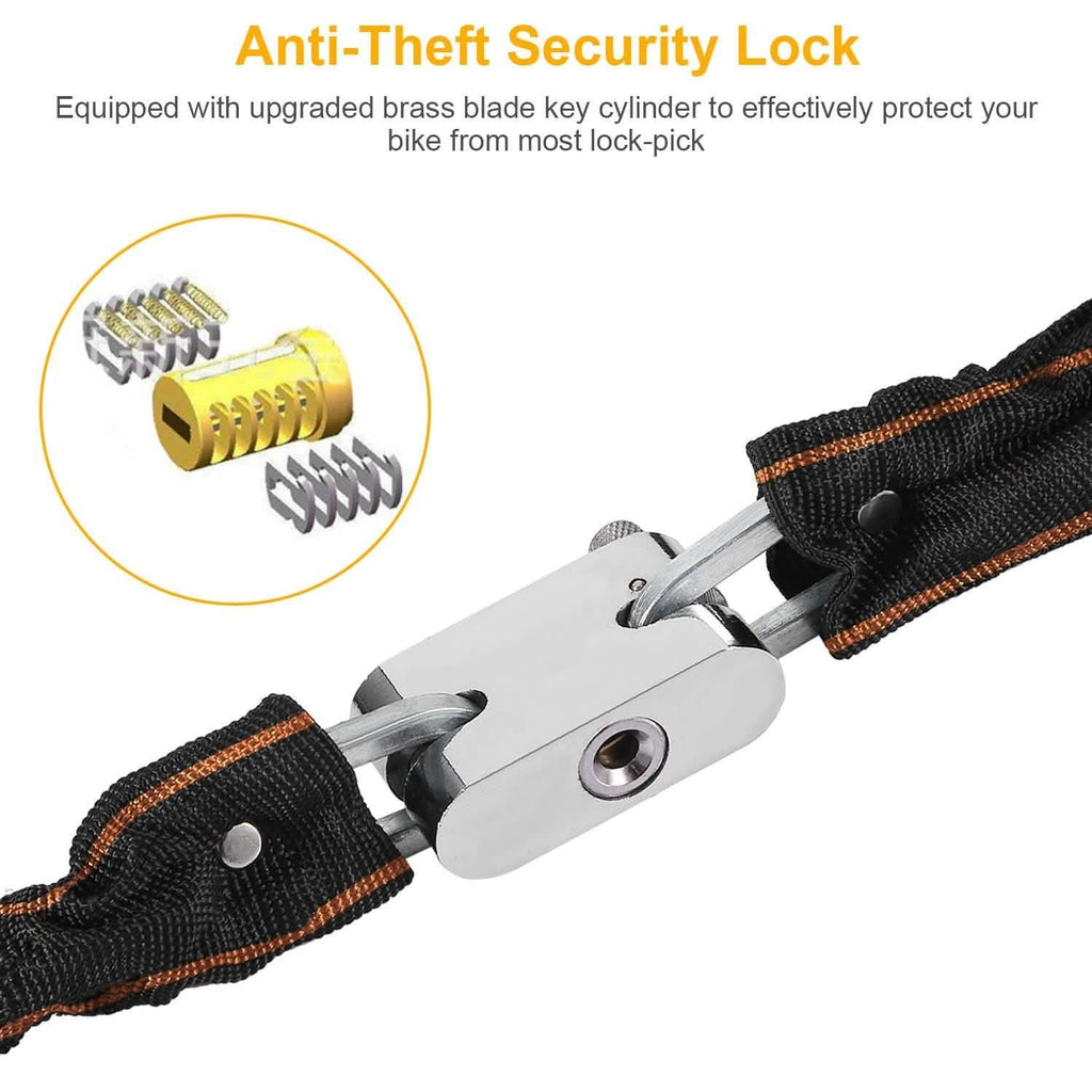 1.8m Bike Chain Lock with 3 Keys Heavy Duty Security Lock