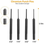 19-Piece: Hammer Punch Set Drift Pin Punch Kit with Portable Storage Box