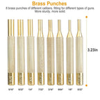 19-Piece: Hammer Punch Set Drift Pin Punch Kit with Portable Storage Box