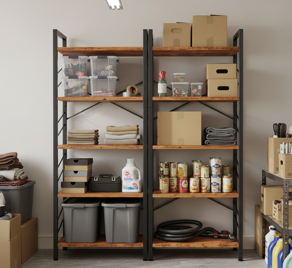 Industrial Metal Bookshelf