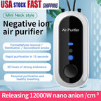 Personal Mini Air Purifier Necklace | Wearable Air Purifier with USB Charging