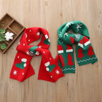 Cute Christmas Knit Scarf for Kids Winter