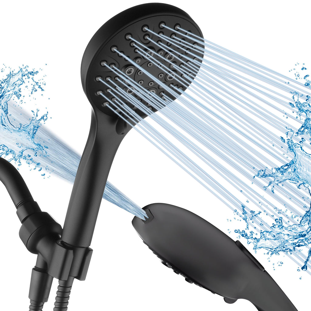 Handheld Shower Head, 9-Spray Showerhead with 69" Hose, Bracket