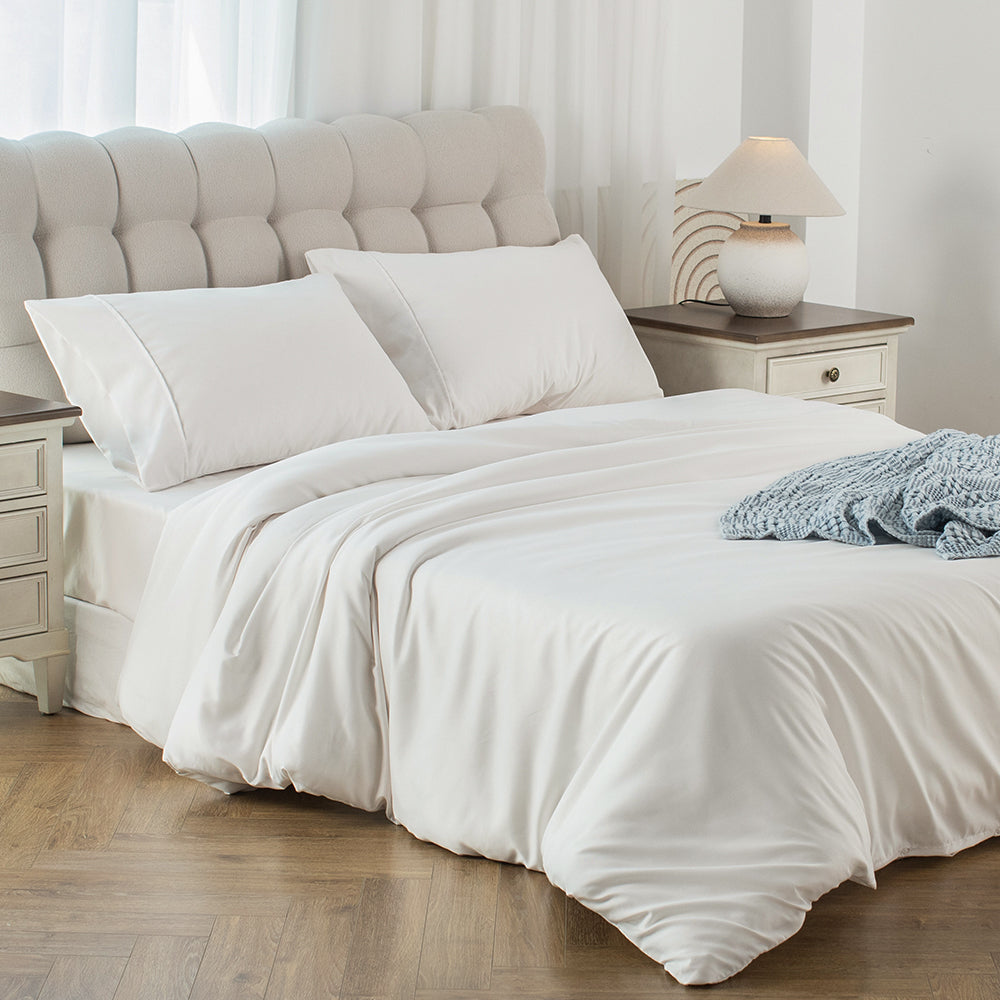 Kasentex Spring Duvet Cover Bedding Set with Duvet Cover, Pillowcase, Fitted Sheet, Hypoallergenic and Breathable, Room Decor, Graduation Gifts