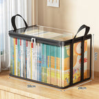 2‑Pack Heavy‑Duty Clear Plastic Storage Box with Hinged Lid